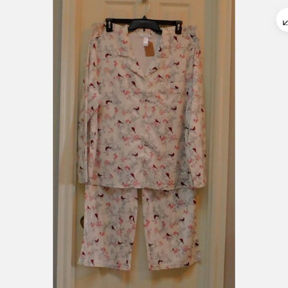 ADONNA Womens Fleece  2-pc. Pajama Set Pants Top Cardinals XXL - Picture 1 of 7